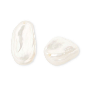 Perlas de agua dulce imperfectas forma irregular con brillo intenso Blanco natural