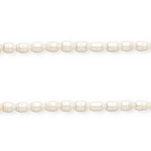 Perlas de agua dulce imperfectas grano de arroz 9x7-8mm Blanco natural