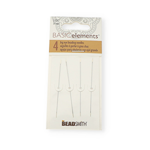 Beadsmith Agujas de enfilado con ojo grande 6cm Plateado