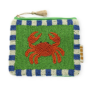 BY31&reg; Neceser cangrejo Verde-naranja quemado-azul-blanco-dorado