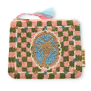 BY31&reg; Neceser palmera Dorado-azul claro-rosa claro-verde oliva-blancuzco