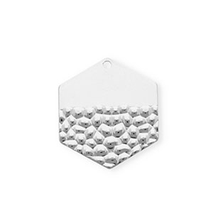 Colgantes Acero Inox hex&aacute;gono Plateado