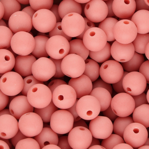 DQ Abalorios acr&iacute;licos 10 mm Rojo coral
