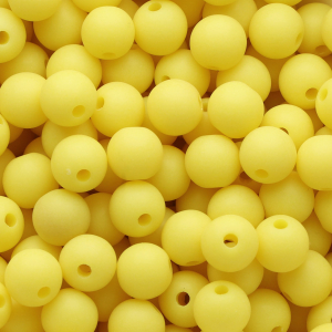 DQ Abalorios acr&iacute;licos 10 mm Amarillo sol