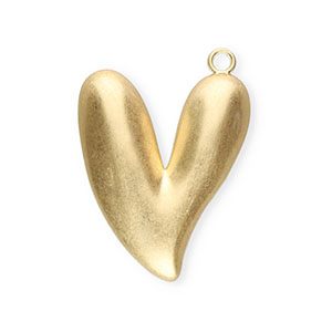 Colgantes llamativos coraz&oacute;n Dorado