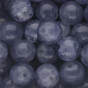 Abalorios de vidrio 12 mm Azul denim