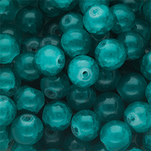 Abalorios de vidrio 8 mm Verde teal
