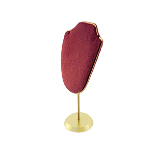 Expositor de joyer&iacute;a busto para collares Rojo burdeos-dorado