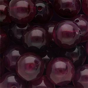Abalorios acr&iacute;lico 14 mm redondos Morado berenjena-blanco m&aacute;rmol