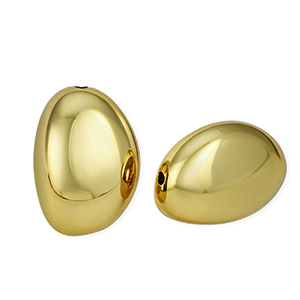 Abalorios acr&iacute;lico &oacute;valo Dorado