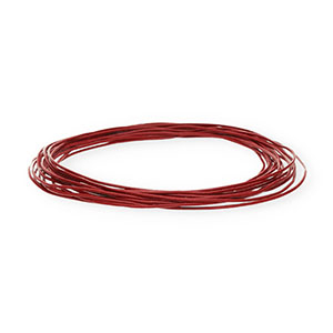 Cord&oacute;n cuero DQ redondo 1mm Rojo