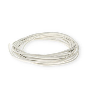 Cord&oacute;n cuero DQ redondo 2mm Blanco