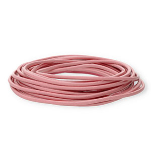 Cord&oacute;n cuero DQ redondo 3mm Rosa claro