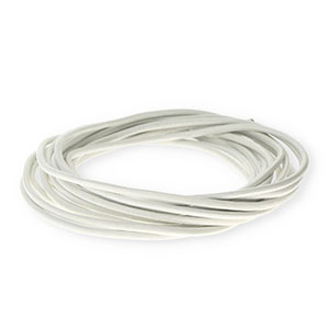 Cord&oacute;n cuero DQ redondo 3mm Blanco