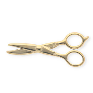 Colgantes Acero Inox tijeras Dorado