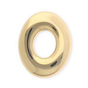 Fornituras Acero Inox colgantes / entrepieza &oacute;valo Dorado
