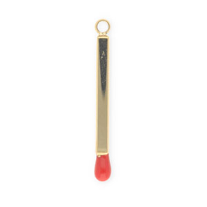 Colgantes Acero Inox lucifer Dorado-rojo