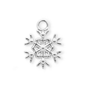 Colgantes Acero Inox copo de nieve Plateado