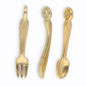 Colgantes Acero Inox cubiertos Dorado