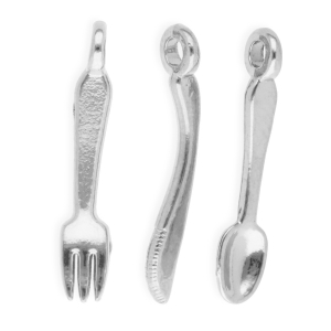 Colgantes Acero Inox cubiertos Plateado