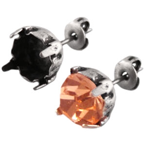 Pendientes para chat&oacute;n Swarovski SS29 Plata vieja