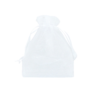 Bolso de organza 9x12cm blanco