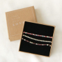 Pulseras y pendientes brillantes con cadena strass