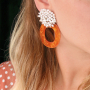 Accesorios de fiesta : Pendientes con ornamento estilo racimo y colgantes pompom