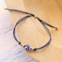 Sutiles pulseras con abalorios ojo turco/nazar