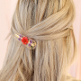 Pulseras de flores secas con pinzas para el pelo a juego
