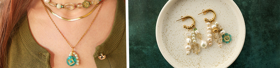 Abalorios acrílicos con detalles dorados! Abalorios acrílicos con detalles dorados!