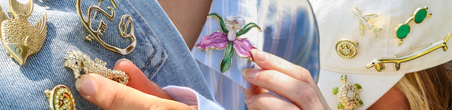 Broches trendy con strass y motivos marinos Broches trendy con strass y motivos marinos