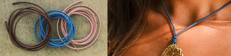 Nueva colecci&oacute;n de cord&oacute;n de cuero para joyas statement