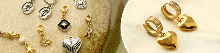 Colgantes met&aacute;licos DQ plata vieja